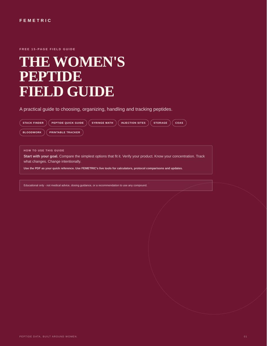 Cover of The Women’s Peptide Field Guide